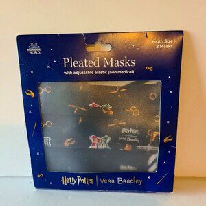 VERA BRADLEY HARRY POTTER PLEATED ''YOUTH'' FACE MASKS (SET OF 2)LIMITED EDITION